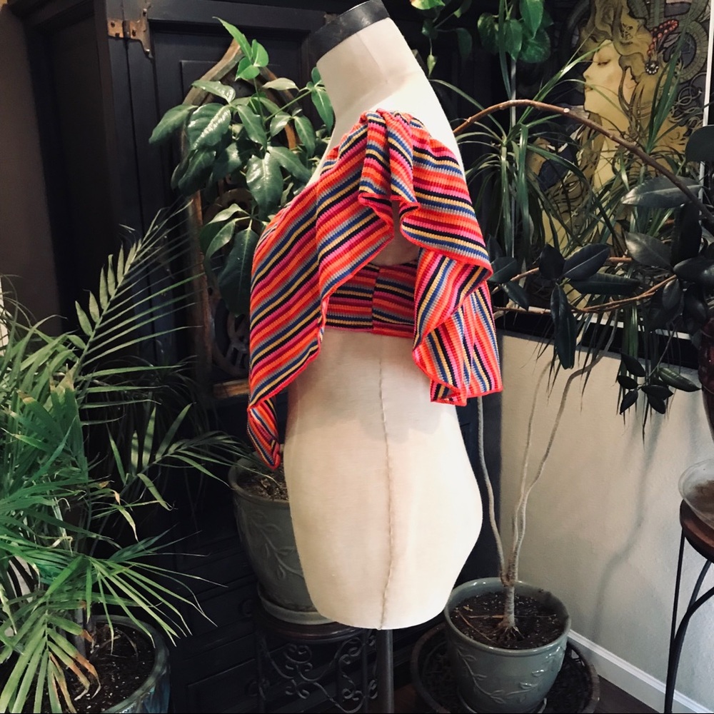 Go Your Own Way Ribbed Stripe Retro Chic Tube Top - image 5